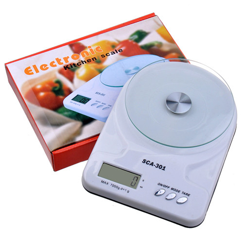 Весы кухонные SCA-301, 7кг (1г) (электронные весы)