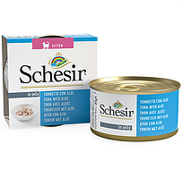 Schesir Kitten Tuna with Aloe Вологий корм для кошенят у желе з тунцем і алое 0.085 кг