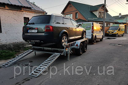 Причіп для перевезення легкового автомобіля. Евакуюємо несправну техніку в місця технічного обслуговування