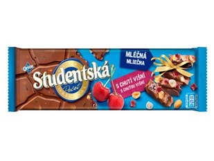 Шоколад Молочний Студентська Друк Studentska Pecet з вишнею та арахісом 260 г Чехія