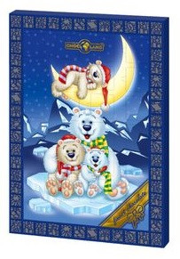 Адвент Календар Шоколадний Чоколанд Новорічний Chocoland Advent Calendar 50 г Чехія