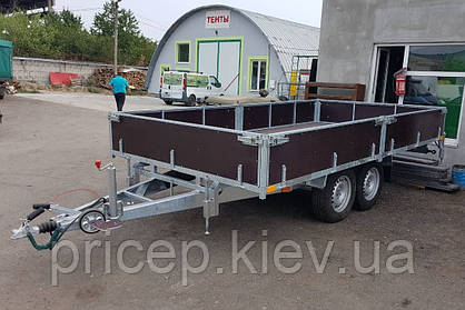 Напівпричіп з бортовою платформою. Перевезення довгомірів, пасіки, негабаритних вантажів.