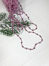 Намистини на нитці грановані  8*4мм рожеві