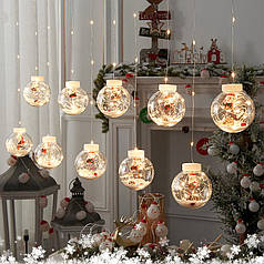 Світлодіодна гірлянда Lesko Y003 Santa Claus 3.5 м Тепле світло новорічне LED освітлення