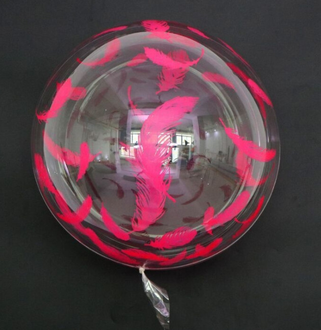 Бабл пір'я червоні 45 см (Китай)