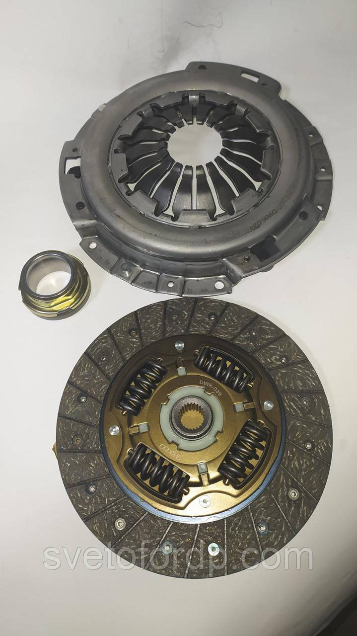 Комплект зчеплення Авео 1.5 (диск+кошик+підшипник) Корея, SHIKOO, фото 1