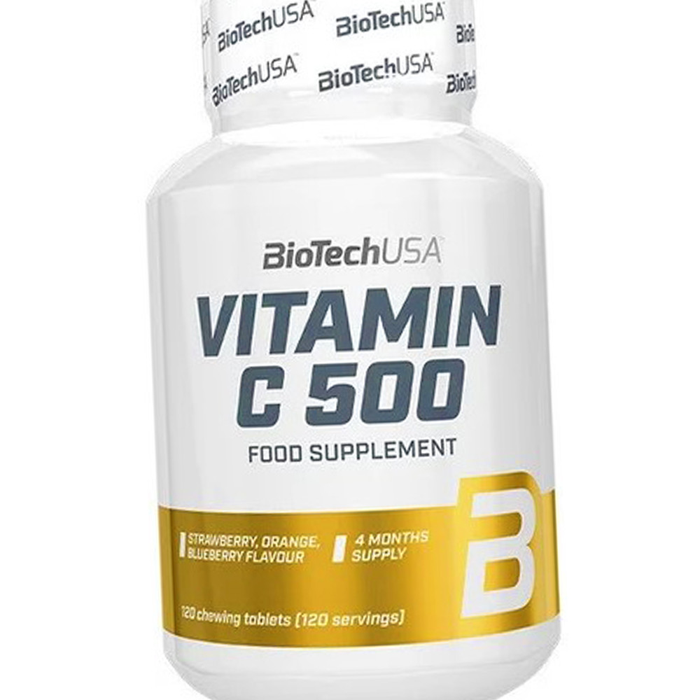 Вітамін С BioTech Vitamin C 500 120 жувальних таблеток, фото 1