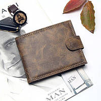 Чоловічий гаманець, портмоне коричневий, місткий.