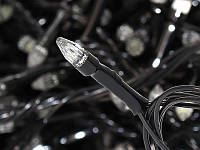 Гирлянда праздничная LED супер новинка прозрачная коническая лампа 200LED (белый) LED200W-2 (черный провод)
