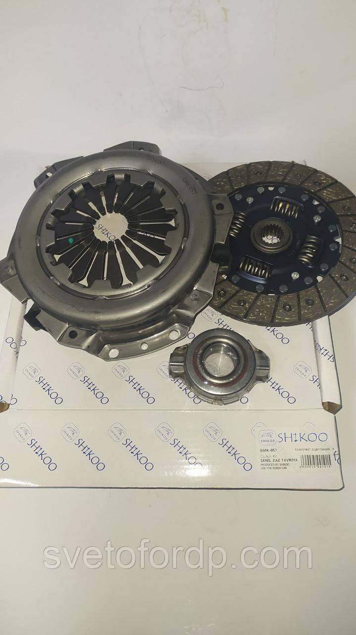 Комплект зчеплення Сенс, Таврія, Славута (диск+кошик+підшипник) SHIKOO, фото 1