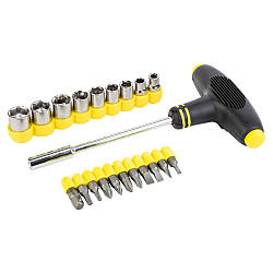 Викрутка з Т-подібною ручкою і насадками 21шт CrV SIGMA (4002161) tp