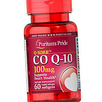 Коензим Puritan's Pride CO Q-10 100 mg 60 капс, фото 3