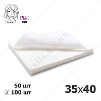 Panni Mlada полотенца 35*40 нарезанные, ГЛАДКИЕ белые, 100 шт/уп