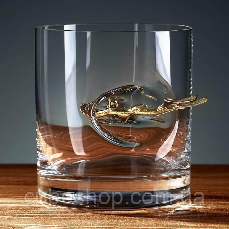 Склянка для віскі з фігуркою підводного мисливця