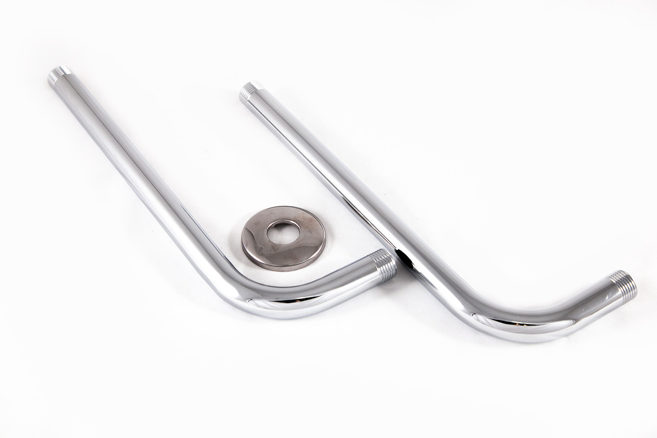 Кронштейн настінний для верхньої лійки душа Ango С-01 40 см 90 градусів діаметр 1/2 дюйма хром, фото 1