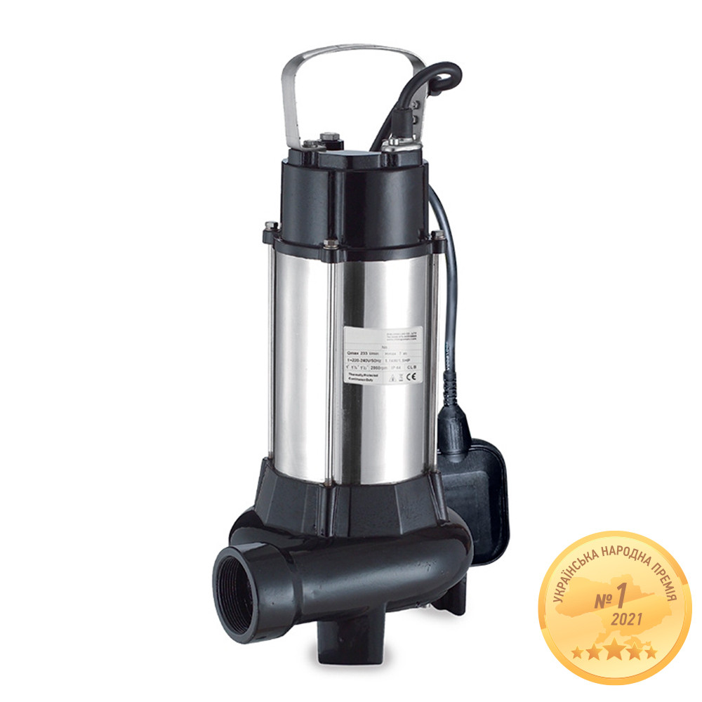 Каналізаційний Насос 1.1 кВт Hmax 7м Qmax 270л/хв (з ножем) AQUATICA (773331) tp