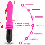 Секс-машина телескопічна з пультом на присоску, Вібратор із поступальним рухом, інтимні іграшки, фото 2