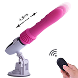 Секс-машина телескопічна з пультом на присоску, Вібратор із поступальним рухом, інтимні іграшки, фото 3