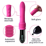 Секс-машина телескопічна з пультом на присоску, Вібратор із поступальним рухом, інтимні іграшки, фото 4