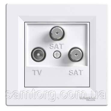 Schneider Electric Розетка TV-SAT крайова (1 дБ), білий