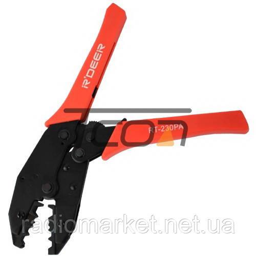 Кліщі R`Deer RT-230РА для обтискання роз'ємів на кабель RG-58, 59, 62, 6