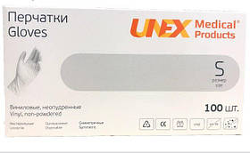 Рукавички вінілові (100шт/уп) Unex Medical Products S