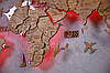 Дерев'яна Карта світу на стіну з підсвічуванням Дуб, фото 7