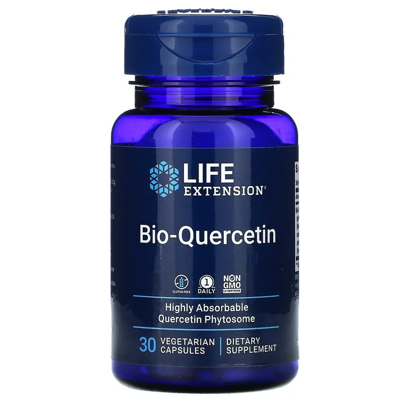 Біо-Кверцетин Life Extension Bio-Quercetin для серця судин імунітету 30 вегетаріанських капсул, фото 1