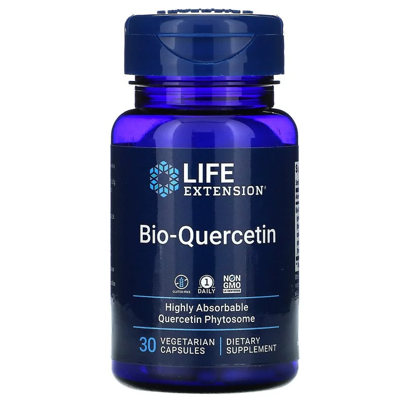 Биодоступный Кверцетин Life Extension Bio-Quercetin для сердца сосудов иммунитета 30 вегетарианских капсул - фото 1 - id-p1524191716