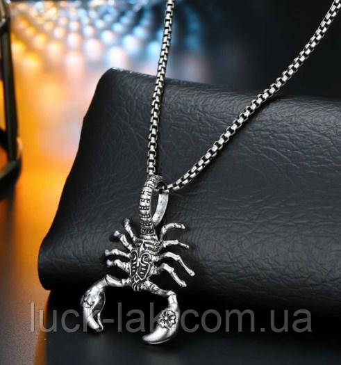 Кулон підвіска "Скорпіон", фентезі, на шнурку, фото 1