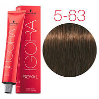 Фарба для волосся Schwarzkopf Igora Royal 5-63 Світло-коричневий шоколадний матовий, 60 мл.