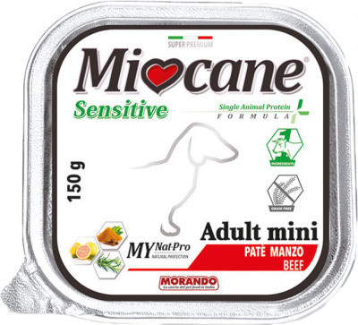 Вологий корм для собак усіх порід Morando (Морандо) Miocane Sensitive Monoprotein з яловичиною 150 г