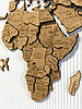 Карта світу на стіну дерев'яна багатошарова з країнами та столицями 3Д, фото 8