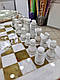 Шаховий стіл з натурального каменю онікс, фото 4