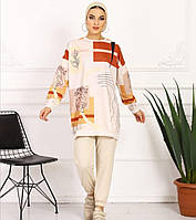 Піжамний комплект жіночий з принтом Hatun AtilaТуреччина бавовна