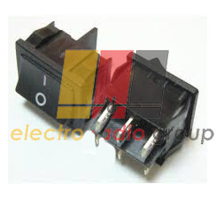RS203, вимикач малий широкий, Black (6 Pin ), ОН "-OFF-ОН", 250V