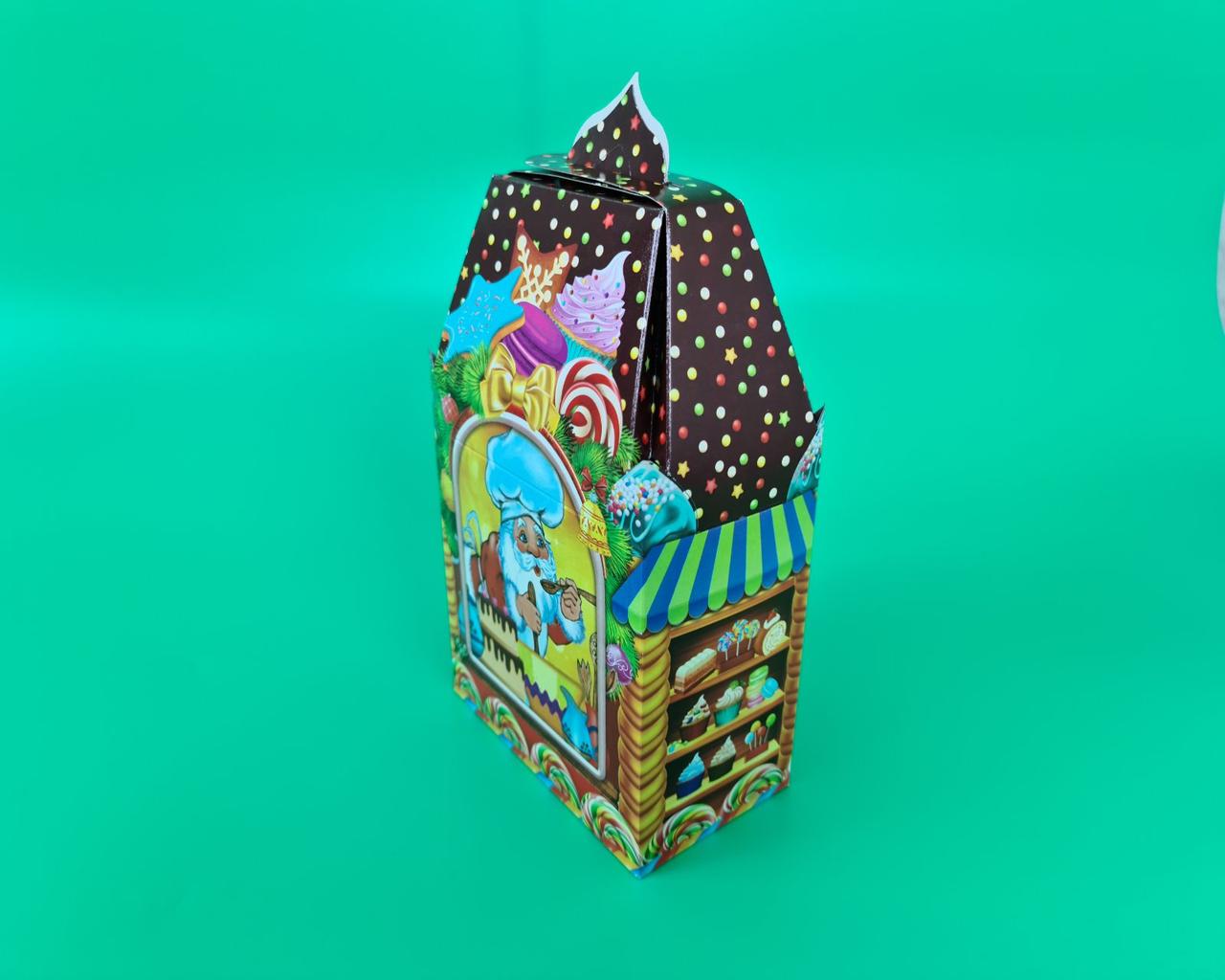 Новорічна коробка для цукерок №221 (700гр) Випічка Діда мороза (25 шт), фото 1