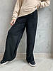 Палаццо штани для дівчинки замш на велюрі з кишенями чорного кольору No9.30, фото 2