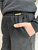 Палаццо штани для дівчинки замш на велюрі з кишенями чорного кольору No9.30, фото 8