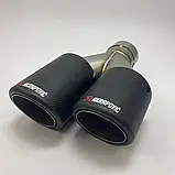 Насадка на глушник Akrapovic 63-89 (L-JB) carbon подвійна ліва, фото 9