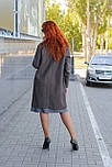 Женское демисезонное двубортное пальто в принт елка Ricco Куба. 48, фото 3