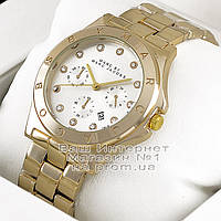 Женские наручные часы Marc Jacobs Quartz Gold White Dimond унисекс Марк Джейкобс премиум