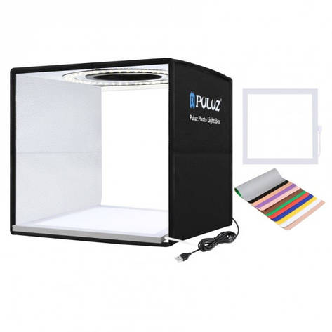 Лайтбокс 25см з LED панеллю та кільцевою лампою Puluz PKT3101B, фото 1