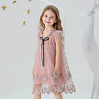 Дитяча сукня з фатином та ніжною вишивкою на дівчинку