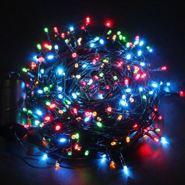 Гірлянда RD-7136 внутр. 400LED Провід 28м-Чорний, Колір ламп-Мікс
