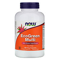 Вітаміни EcoGreen Multi with Green Superfoods Now Foods 180 капсул