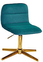 Стілець Real GD-Modern Base зелений 1003 велюр, золота хрестовина на стопах, з регулюванням висоти сидіння, фото 5
