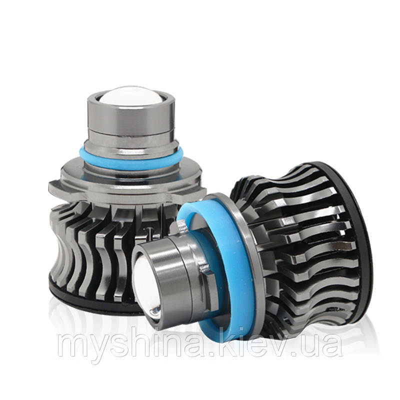Світлодіодні LED лінзи формату XS H4 Mini 72W /5700K White/Yelow 5200/7200Lm (лінзи H4 LED)