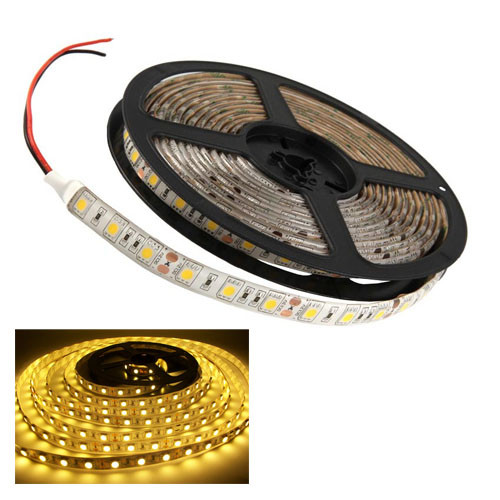 5м стрічка світлодіодна, 300x 5050 SMD LED, теплий білий