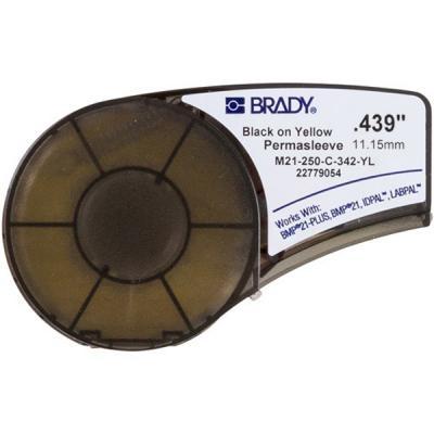 Стрічка для принтера етикеток Brady термозбіжна трубка, 2.39 - 5.46, Black on Yellow (M21-250-C-342-YL), фото 1